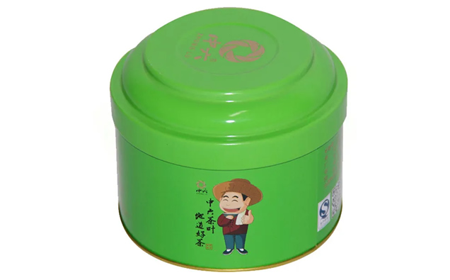 中六茶叶绿色小罐装